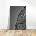 Minimalist black and white abstract canvas wall art featuring architectural light study, from the Travel Collection Studio Edition.