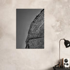 Minimalist black and white abstract canvas wall art print from the Architectural Light Study Travel Collection, Studio Edition.