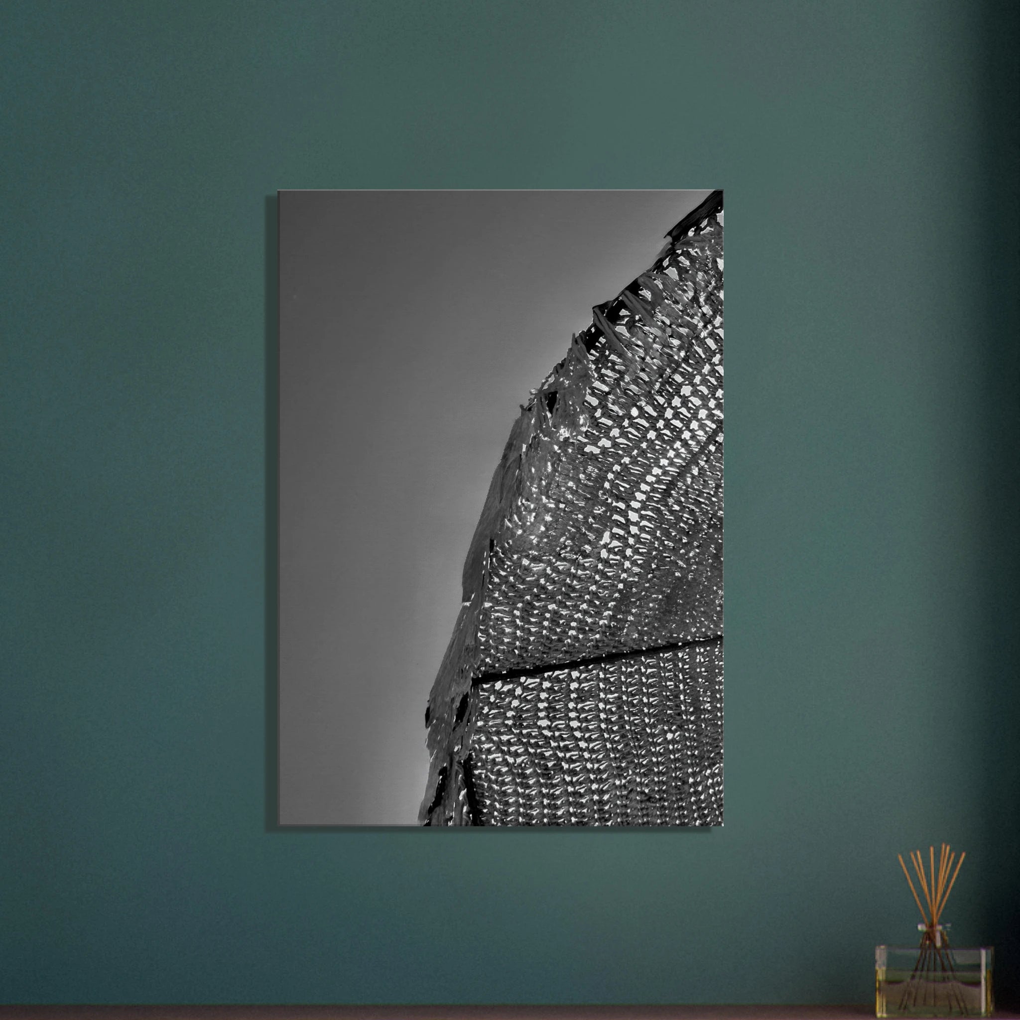 Minimalist black and white abstract canvas wall art featuring architectural light study from the Travel Collection Studio Edition.