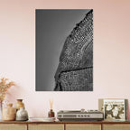 Minimalist black and white abstract canvas wall art from the Architectural Light Study series, 20x30 cm print.