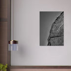 Minimalist black and white abstract canvas wall art featuring architectural light study, part of the Travel Collection Studio Edition.