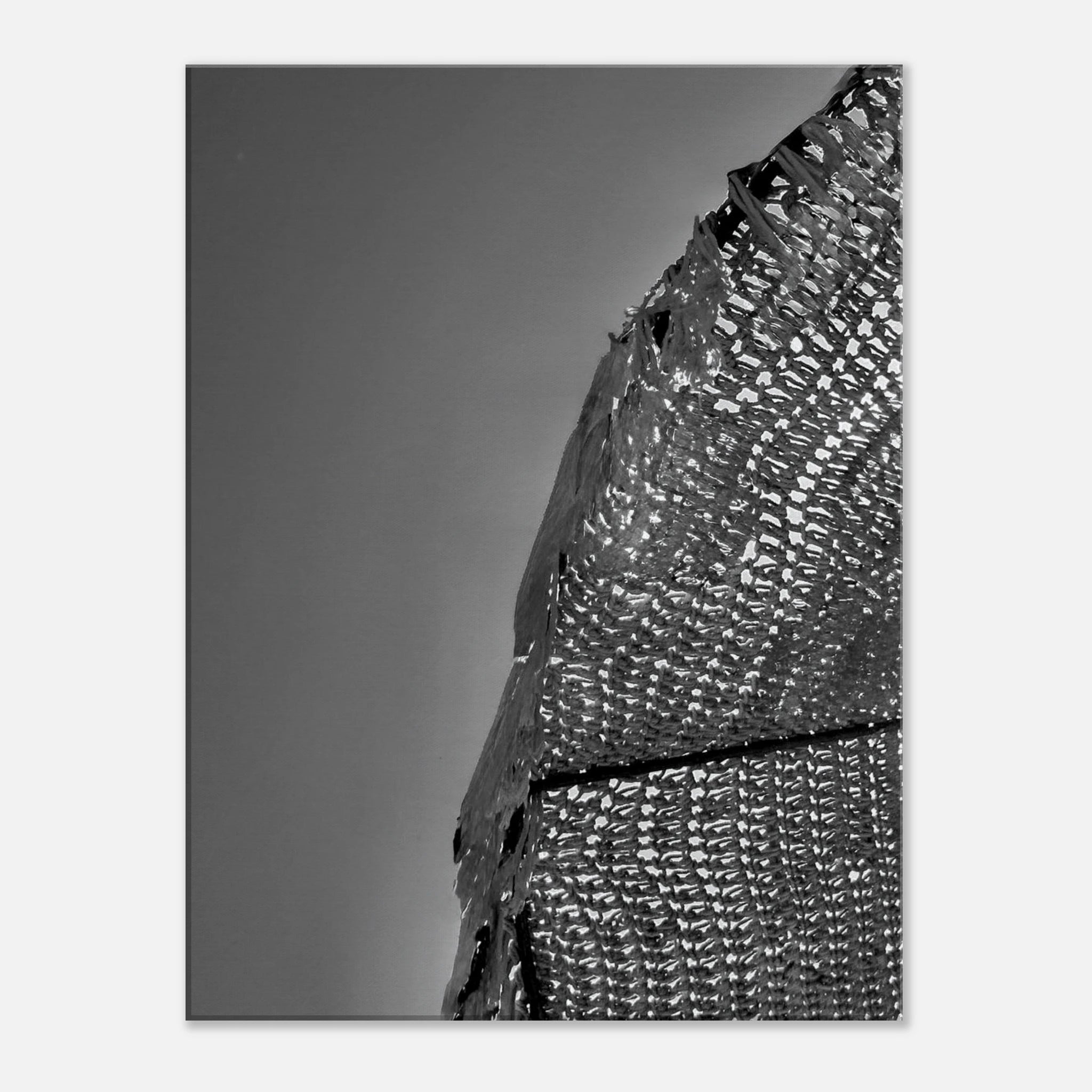 Minimalist black and white abstract canvas wall art featuring architectural light study from the Travel Collection Studio Edition, Spring 26.