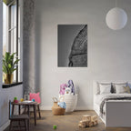 Minimalist black and white abstract canvas wall art featuring architectural light study, part of the Travel Collection Studio Edition.