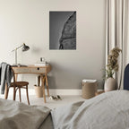 Minimalist black and white abstract canvas wall art featuring architectural light study, part of the Travel Collection Studio Edition.