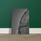 Minimalist black and white abstract canvas wall art from the Architectural Light Study Travel Collection, Studio Edition, 20x30 cm print.