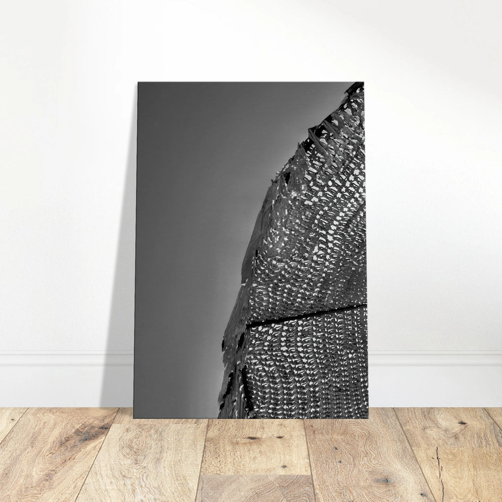 Black and white abstract canvas wall art titled Architectural Light Study, minimalistic design from the Travel Collection Studio Edition.