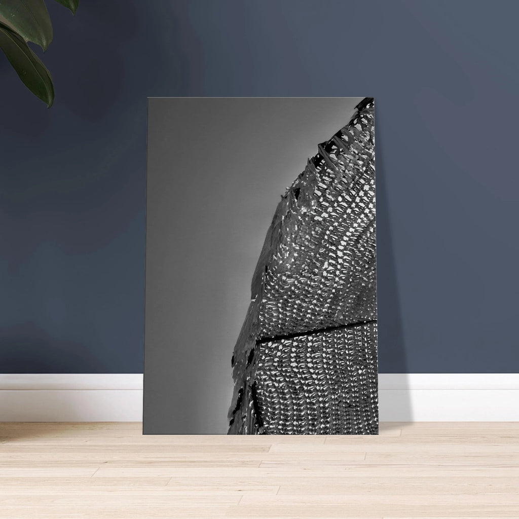 Minimalist black and white abstract canvas wall art titled Architectural Light Study, 20x30 cm print from the Travel Collection.