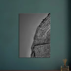 Minimalist black and white abstract canvas wall art print from the Architectural Light Study Travel Collection, Studio Edition, Spring 26.