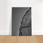 Black and white abstract canvas wall art print titled Architectural Light Study, part of the Travel Collection Studio Edition.