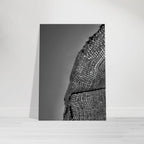 Black and white abstract canvas wall art titled Architectural Light Study, part of the Travel Collection Studio Edition, 20x30 cm print