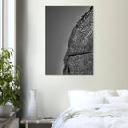 Minimalist black and white abstract canvas wall art print from the Architectural Light Study Travel Collection, Studio Edition.