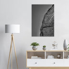 Minimalist black and white abstract canvas wall art titled Architectural Light Study from the Travel Collection Studio Edition.