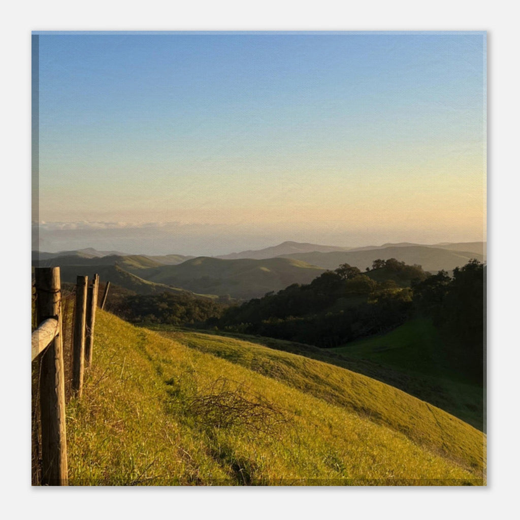 Canvas art print of a Central Coast sunset, California wall art in studio edition, featuring vibrant colors on 20x30 cm canvas.