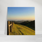 Canvas art print of a Central Coast sunset, California wall art in studio edition, showcasing vibrant colors and scenic coastal view.