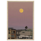 Harvest Moon art print on framed canvas, beach moody wall art featuring moon design, California Canvas Studio Edition.