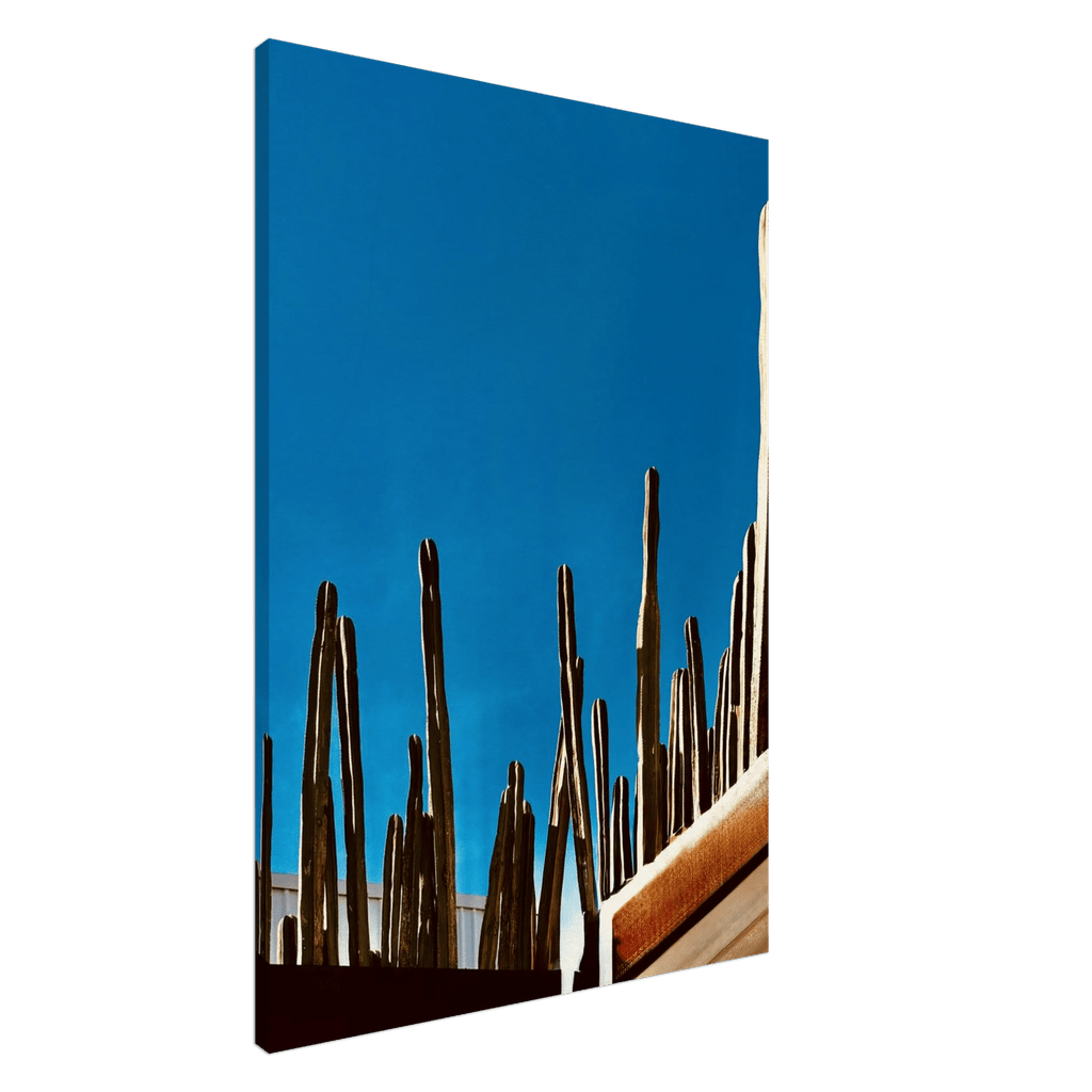 Mexico cactus family rooftop canvas artwork from the Travel Collection Studio Edition, 20x30cm print by My Store.