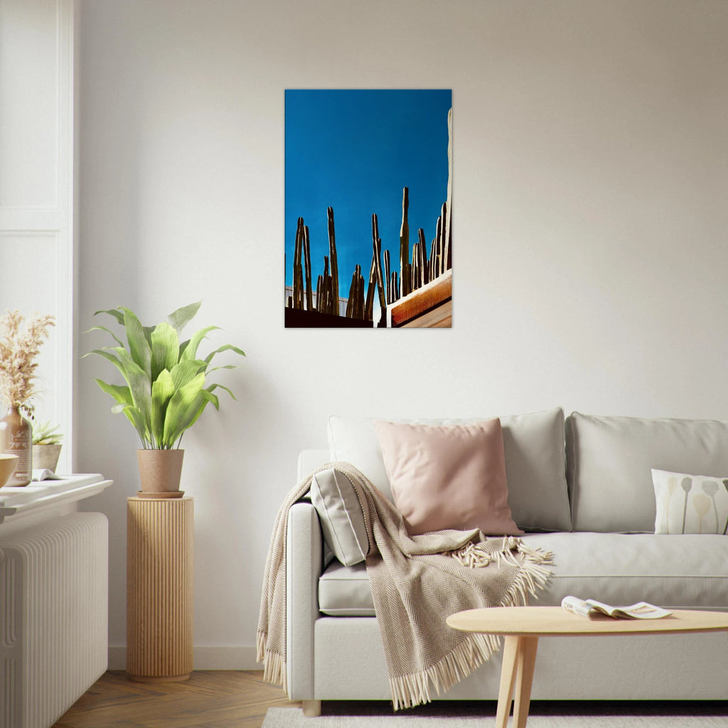 Canvas print of Mexico cactus family on rooftop, part of the Travel Collection Studio Edition, 20x30 cm artwork by My Store.