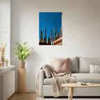 Canvas print of Mexico cactus family on rooftop, part of the Travel Collection Studio Edition, 20x30 cm artwork by My Store.