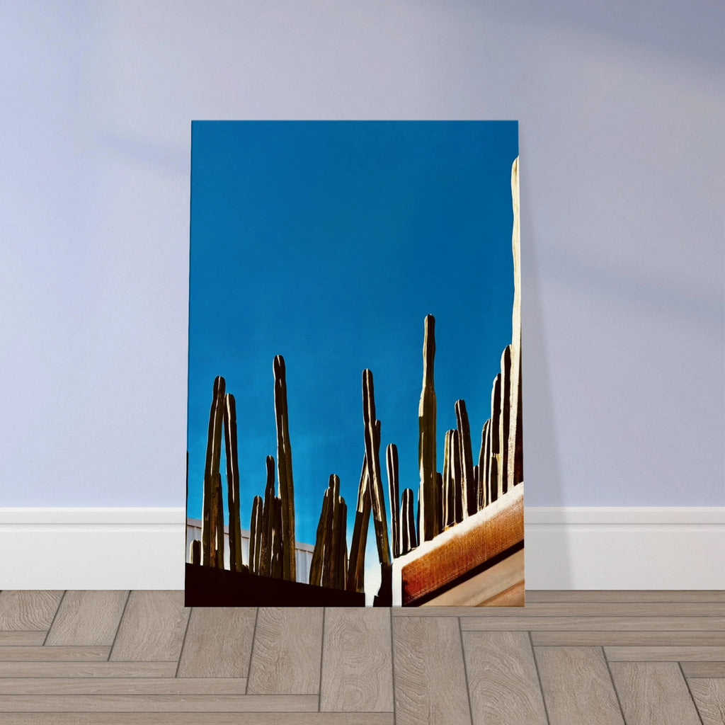 Canvas print of Mexico cactus family rooftop scene from My Store's Travel Collection, Spring 26, studio edition.