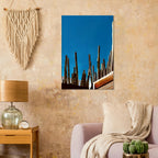 Mexico cactus family rooftop canvas artwork, travel collection studio edition print, vibrant desert scene from Spring 26.