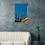 Mexico cactus family rooftop canvas artwork print, part of the Travel Collection Studio Edition Spring 26, 20x30 cm.