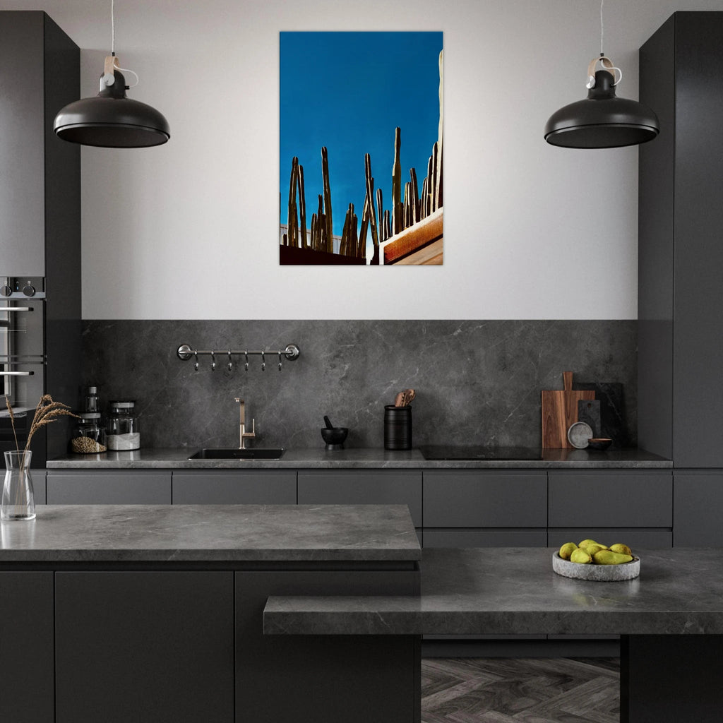 Canvas print of Mexico cactus family on rooftop, part of the Studio Edition Travel Collection, Spring 26, 20x30 cm artwork.