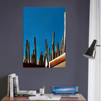 Mexico cactus family rooftop canvas artwork print, part of Studio Edition Spring 26 Travel Collection, featuring vibrant desert scene.