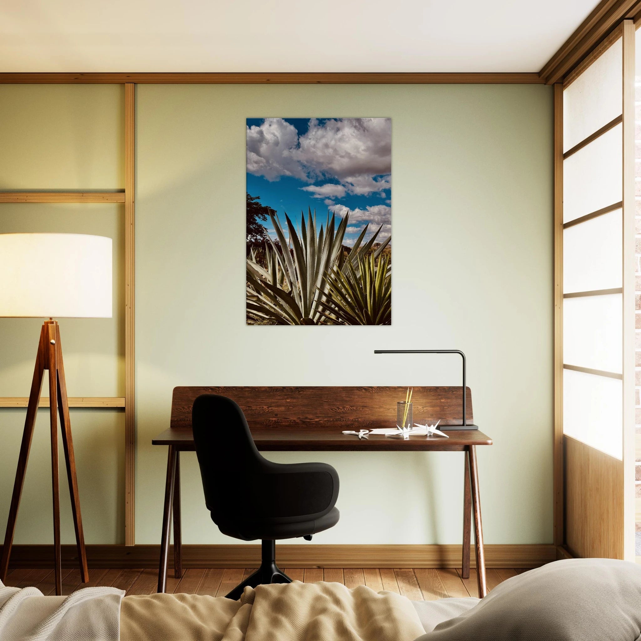 Canvas artwork depicting the Oaxaca Desert mezcal plantation from the travel collection by My Store.