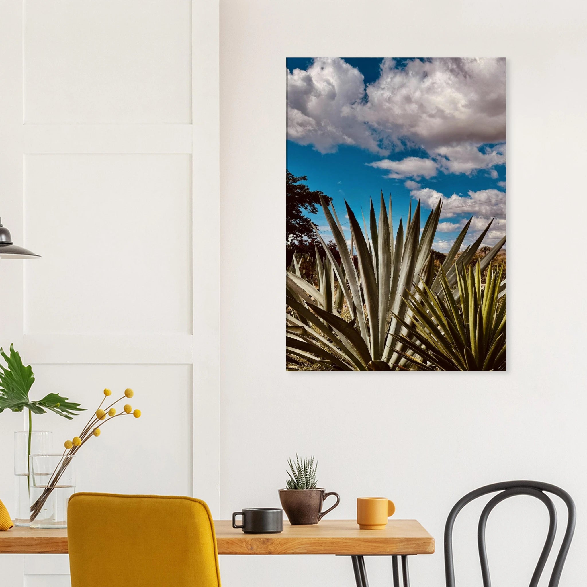 Canvas artwork featuring the Oaxaca Desert and mezcal plantation from a travel collection by My Store.