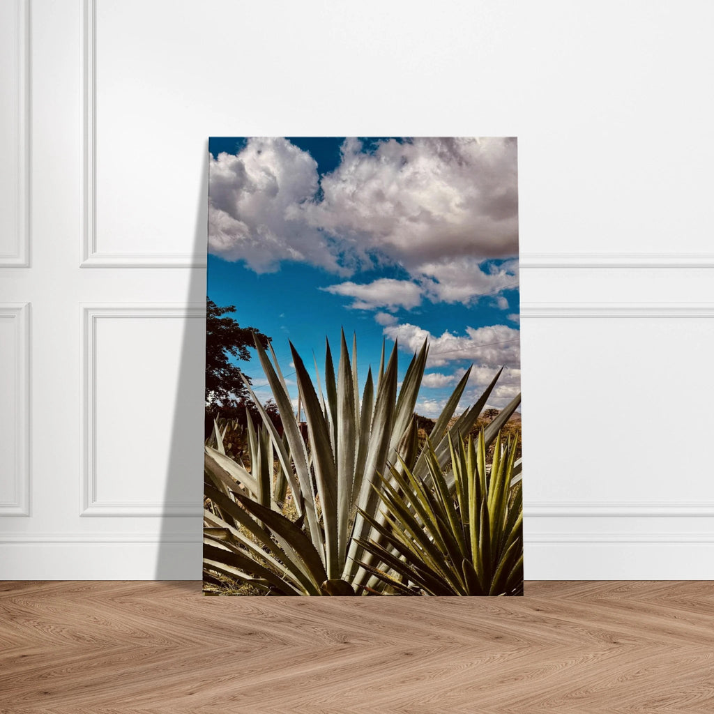 Oaxaca Desert canvas artwork featuring mezcal plantation from the Travel Collection, Studio Edition Spring '26.