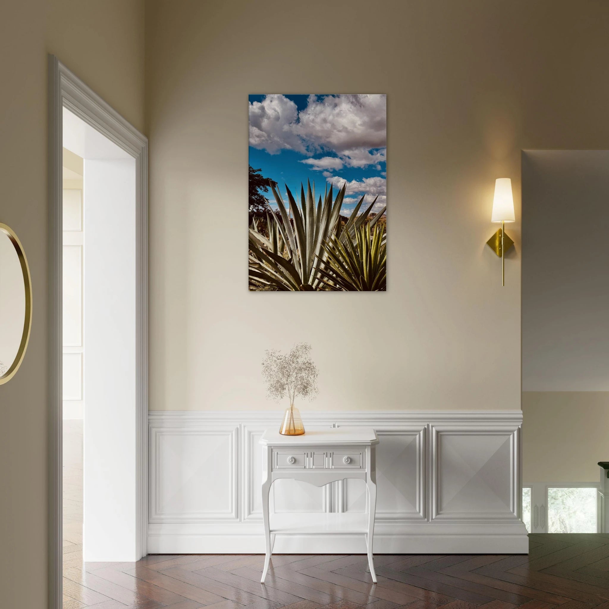 Stunning Oaxaca Desert canvas artwork featuring a mezcal plantation from the Studio Edition travel collection.