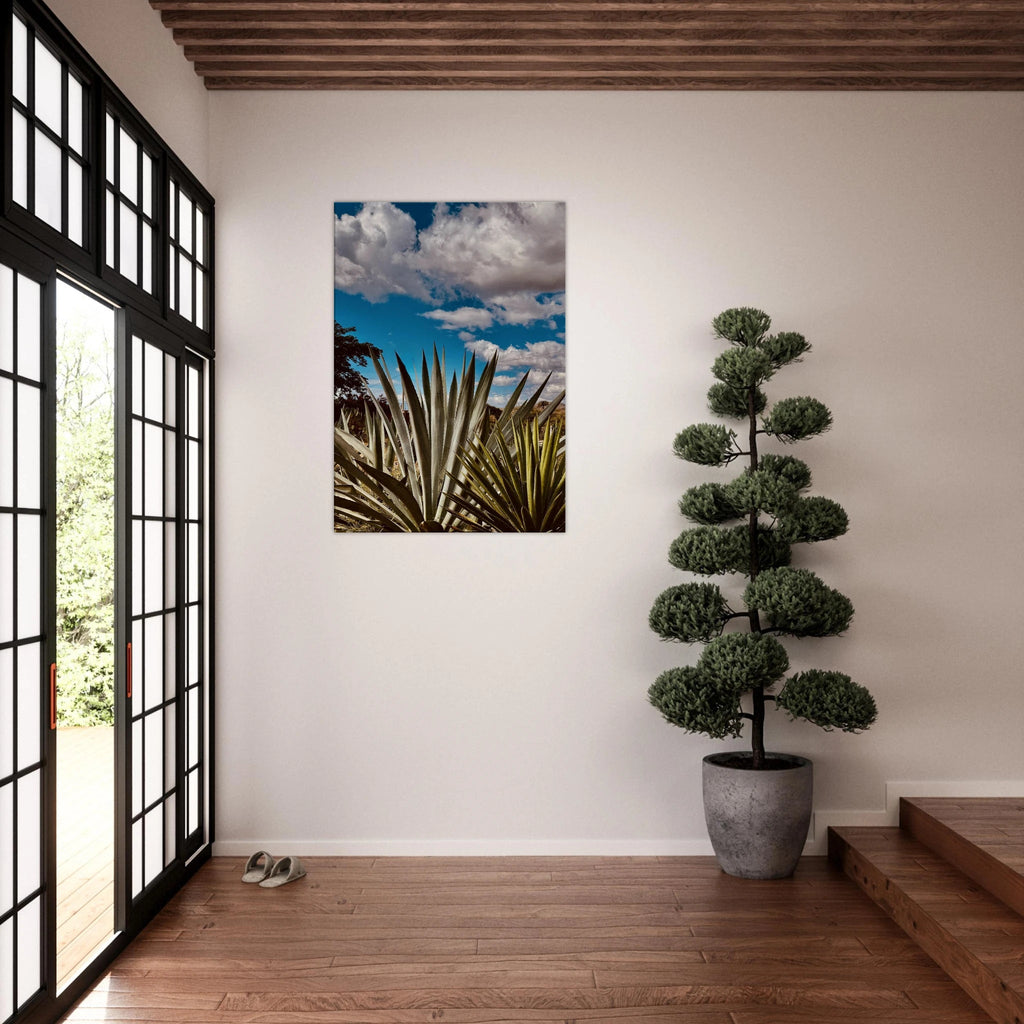 Oaxaca Desert canvas artwork featuring mezcal plantation, part of the Spring '26 travel collection studio edition.
