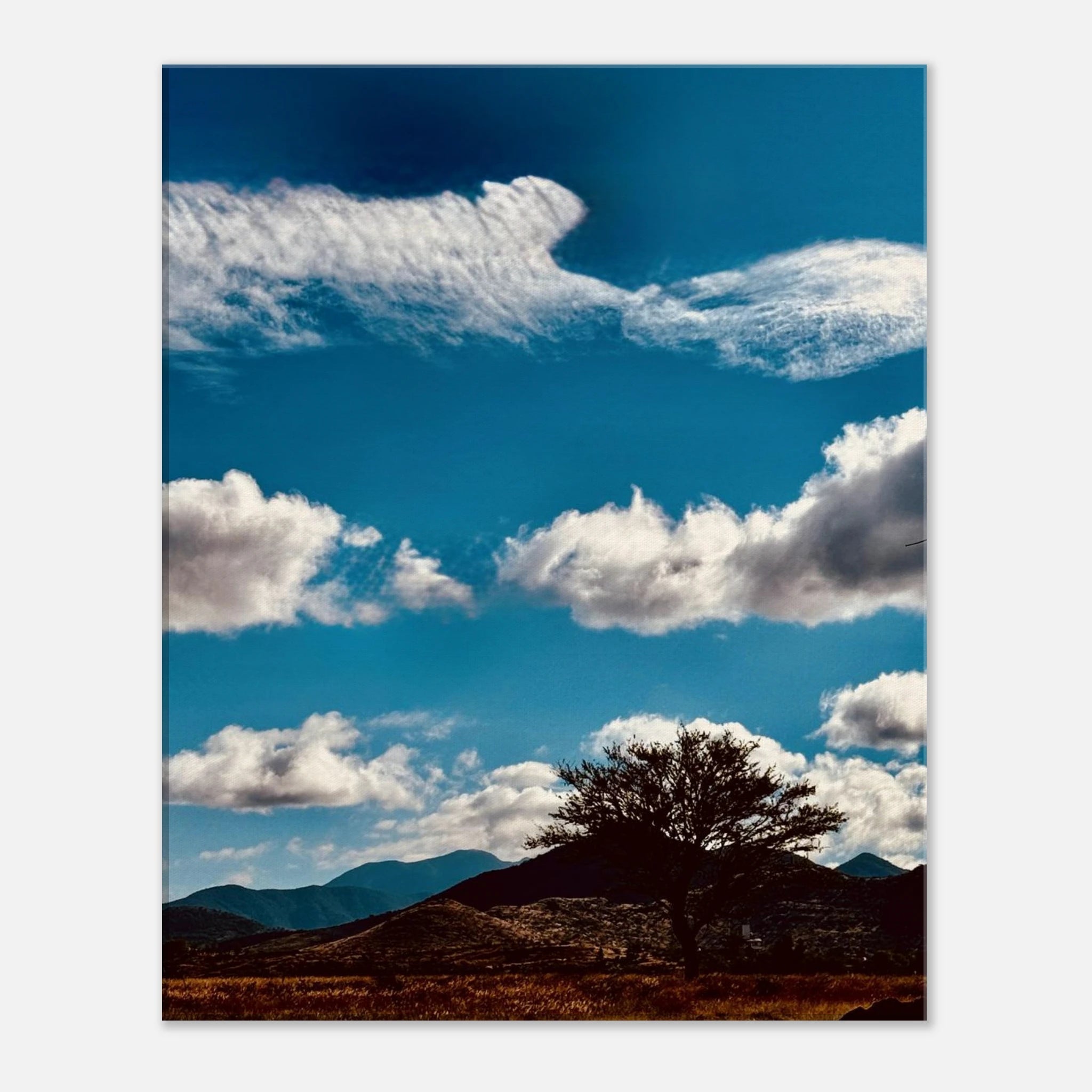 Canvas artwork of the Oaxaca Mountains from the travel collection, showcasing vibrant colors and scenic landscapes.