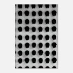 Black and white Monochrome Skull Grid Canvas Wall Art featuring minimalist abstract skull design for modern interior decor.