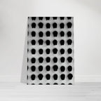 Black and white monochrome skull grid canvas wall art, minimalist statement photography print, 20x30 cm, part of travel collection studio edition.