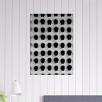 Black and white monochrome skull grid canvas wall art featuring minimalist abstract photography, 20x30 cm print from travel collection.