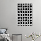 Black and white monochrome skull grid canvas wall art, minimalist statement photography print from the Travel Collection Studio Edition.