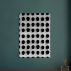 Black and white monochrome skull grid canvas wall art, minimalist statement photography from the Travel Collection Studio Edition.