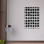 Black and white Monochrome Skull Grid canvas wall art, minimalist skull photography print for modern home decor.