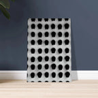 Monochrome skull grid canvas wall art by My Store, minimalist black and white abstract photography for modern interior decor.