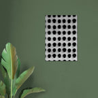 Monochrome skull grid canvas wall art by My Store, minimalist black and white statement photography for modern home decor.