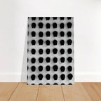 Black and white Monochrome Skull Grid canvas wall art featuring minimalist abstract skull design, 20x30 cm print.