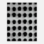 Black and white Monochrome Skull Grid canvas wall art, minimalist statement photography from My Store's abstract travel collection.