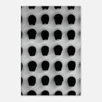 Monochrome skull grid canvas wall art by My Store, minimalist black and white abstract photography for modern interior decor.