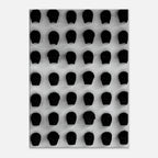 Black and white monochrome skull grid canvas wall art, minimalist statement photography print, 20x30 cm, abstract design.