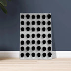 Monochrome skull grid canvas wall art by My Store, minimalist black and white abstract photography print for modern home decor.