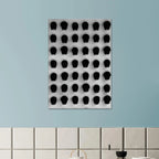 Black and white Monochrome Skull Grid canvas wall art, minimalist statement photography from the Travel Collection Studio Edition.