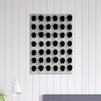 Monochrome skull grid canvas wall art by My Store, minimalist black and white abstract photography for modern interior decor.