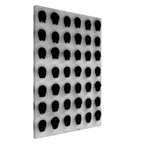 Black and white Monochrome Skull Grid canvas wall art by My Store, minimalist abstract skull design, travel collection print.