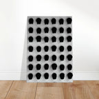 Black and white monochrome skull grid canvas wall art, minimalist statement photography print, 20x30 cm, from travel collection studio edition.